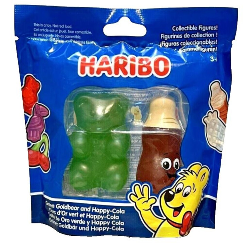 GUMMY BEAR Toy Haribo Collectible Mini Figures Green Bear, Happy Cola NEW